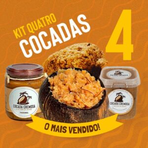 *Kit com 4 Cocadas Cremosas (O Mais Pedido, IMPERDÍVEL)