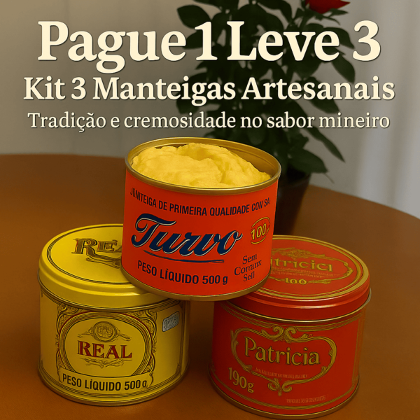 Kit 3 Manteigas Artesanais (3 Latas 200g)