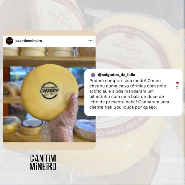Queijo Canastra Fazenda Capão Grande 1kg (SUGERIMOS ENVIO VIA SEDEX) - Imagem 3