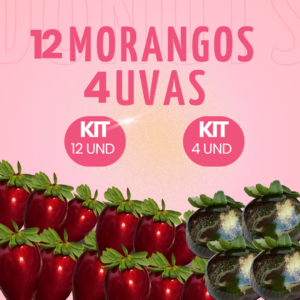 Kit 12 morangos do amor + 4 Uvas do amor